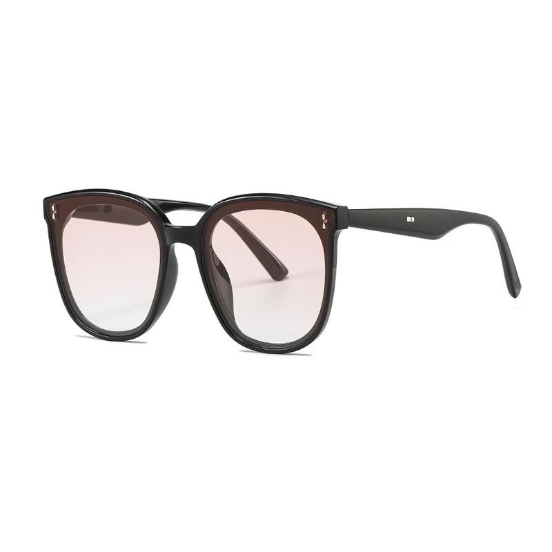 Dopamine blush large frame sunglasses women's Korean version 2026 new high-end seaside vacation UV-proof sunglasses