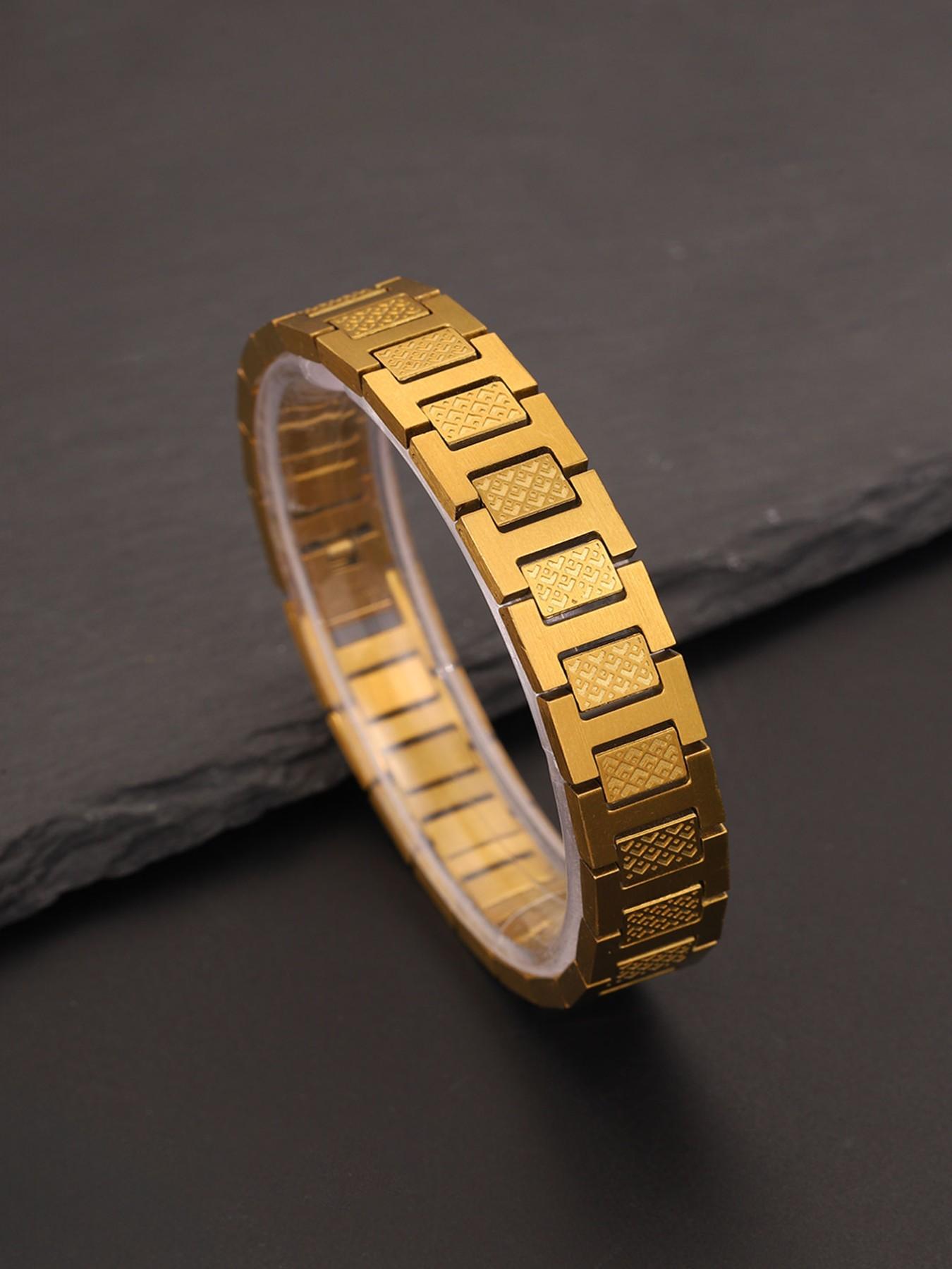 Fashion Retro Stainless Steel Crocodile Strap Bracelet, Ideal for Men's Daily Wear, Perfect Gift for Friends, Boyfriend, Father's Day