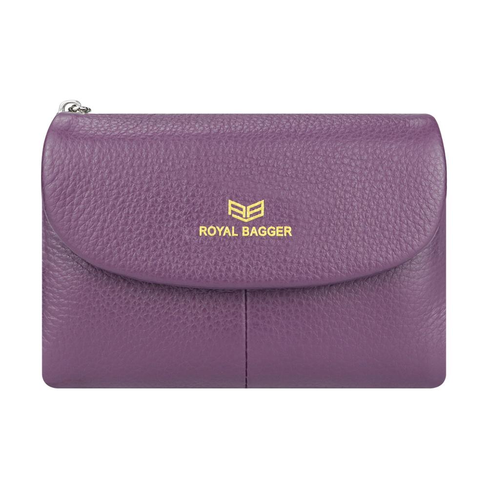 Royal Bagger RFID Blocking Women's Short Wallet Genuine Leather Multi-card Slots Card Holder Trifold Purse Magnetic Opening 2063 SpringStatements