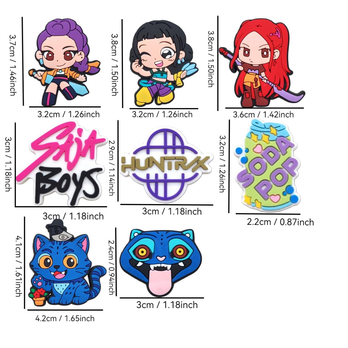 Unisex K-Pop Shoe Charms & Decorations, PVC Material, Perfect for Christmas Parties, Versatile Footwear Accessories