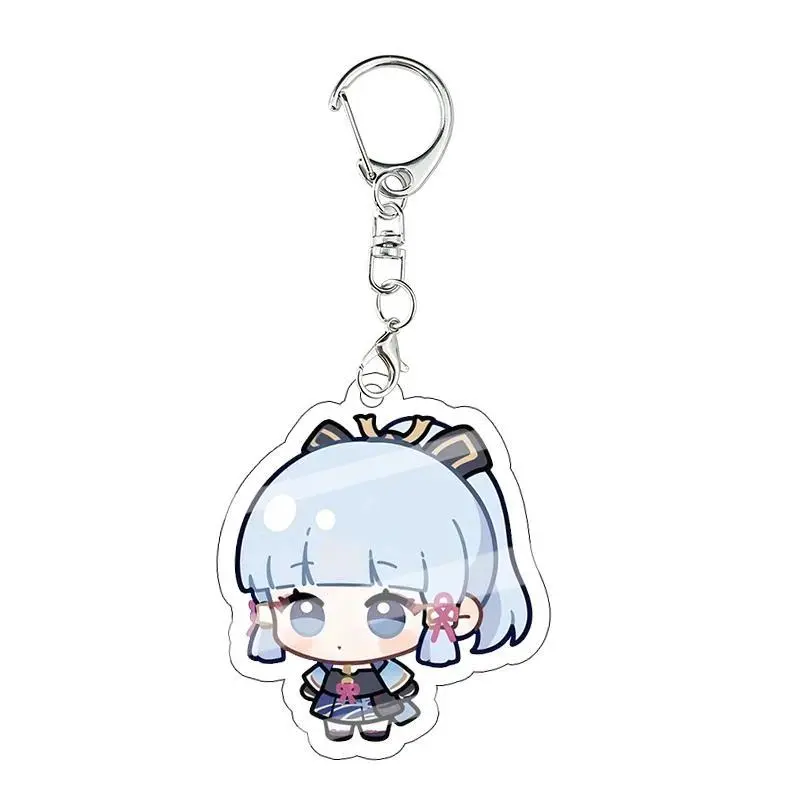 Genshin Impact Chibi Kinich Furina & Layla Acrylic Keychain, Unisex Character Art Figure Pendant, DIY Specialty Toy Gift Ideas for Bag Decoration