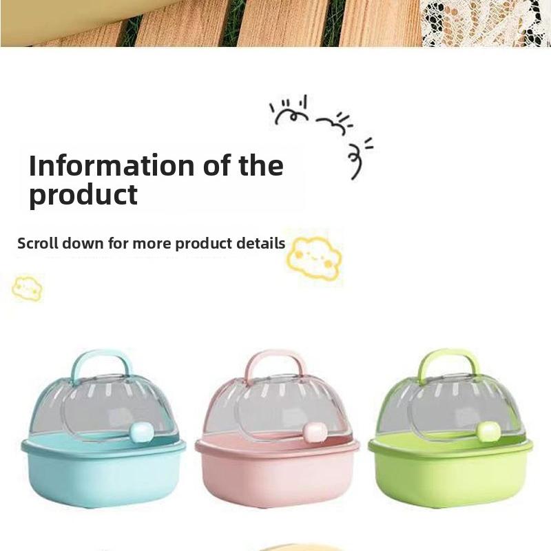 Hamster Special Cage, Portable Outdoor Carrier, Transparent Hamster Cage, Large Villa for Golden Hamsters and Flower Rats