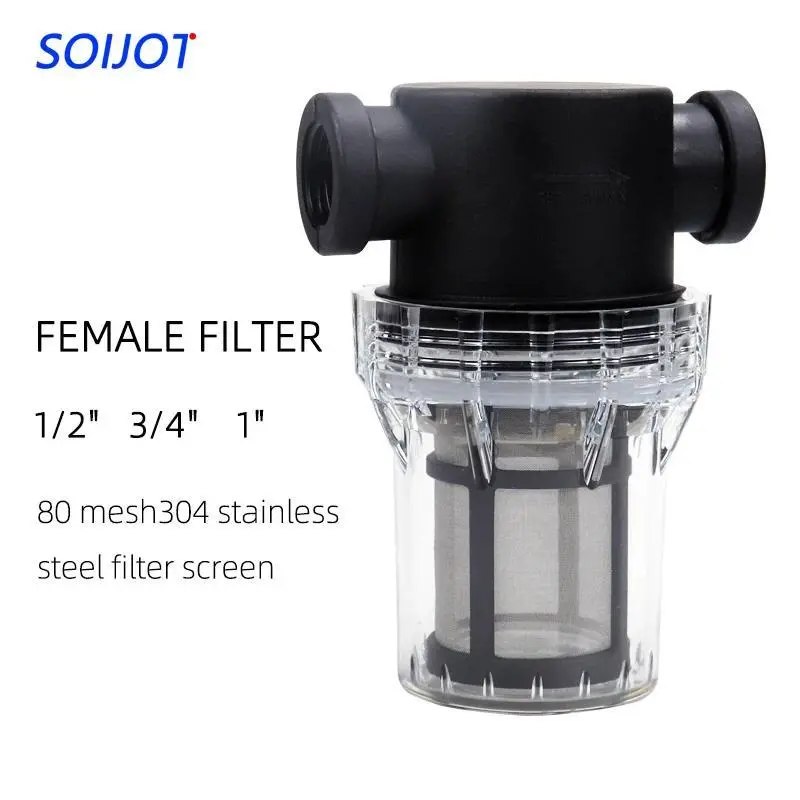 Garden Watering Filter 1/2'' 3/4'' 1'' Plastic Irrigation System Impurity Prefilter Aquaculture Household Water Pipe Filter