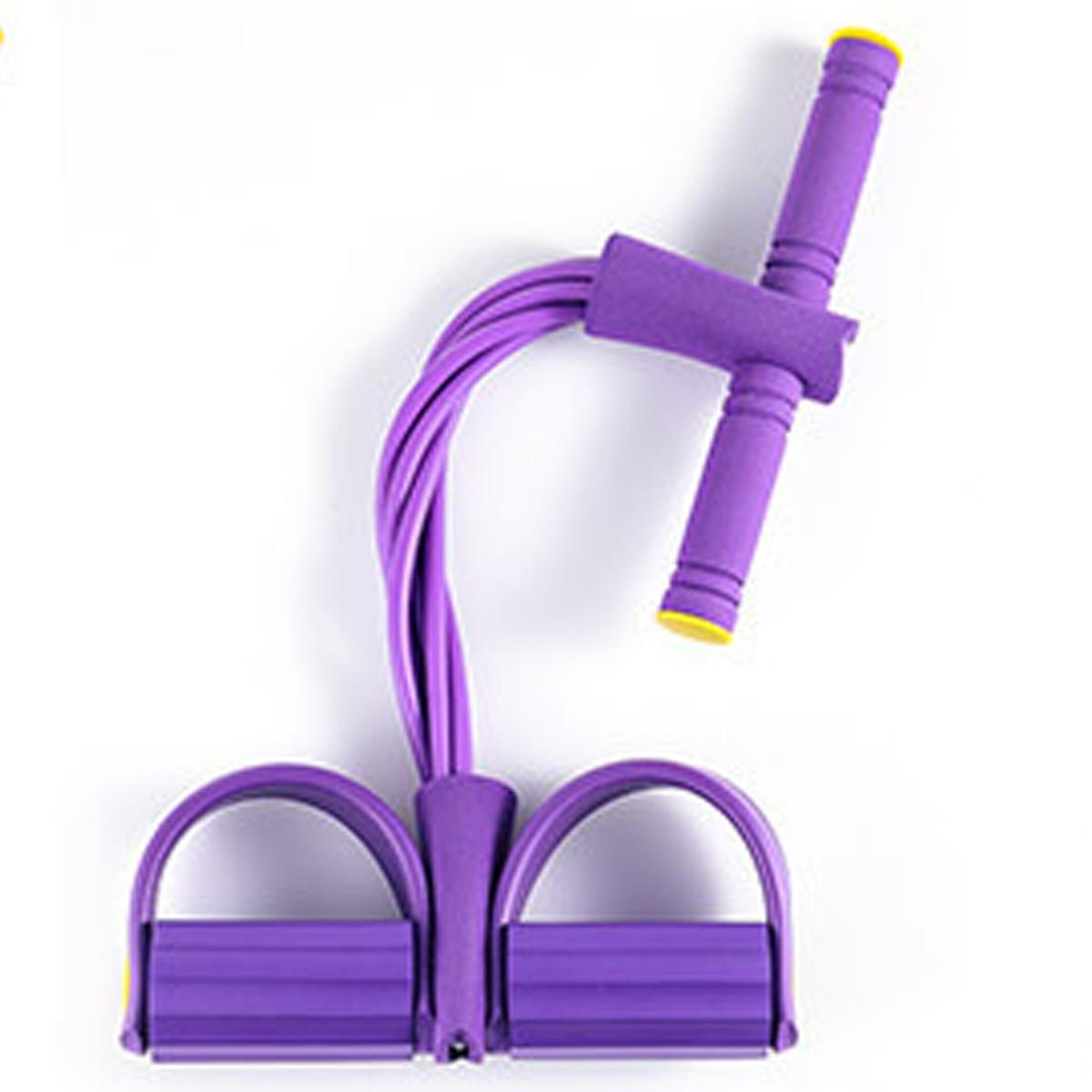 Multifunction Tension Rope, 6-Tube Elastic Resistance Bands, Pedal Resistance Band with Handles, Natural Latex for Fitness Training