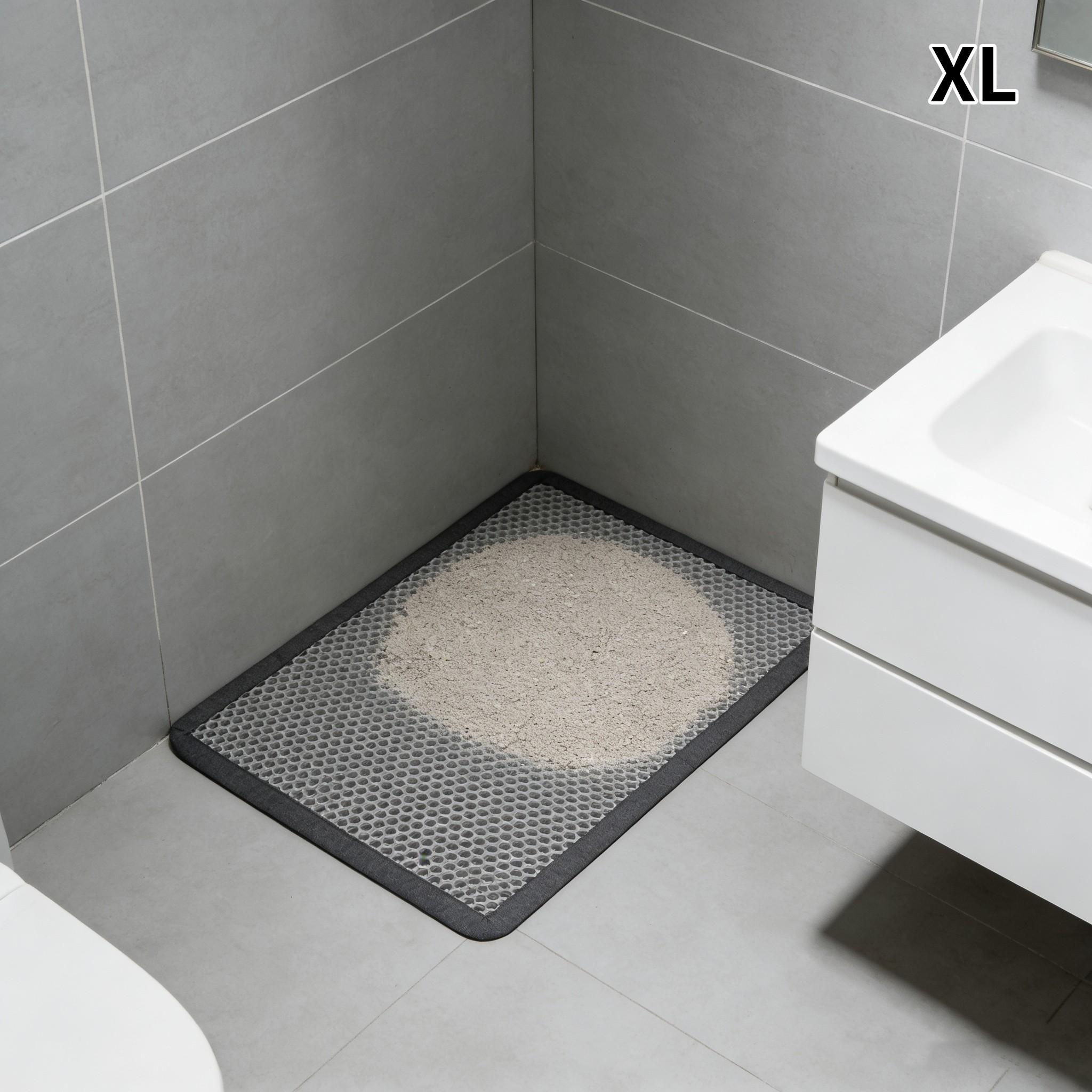 Double Layer Cat Litter Mat, Efficient Splash-Proof Eva Material, Non-Slip and Easy to Clean, 55x75cm/60x90cm Sizes