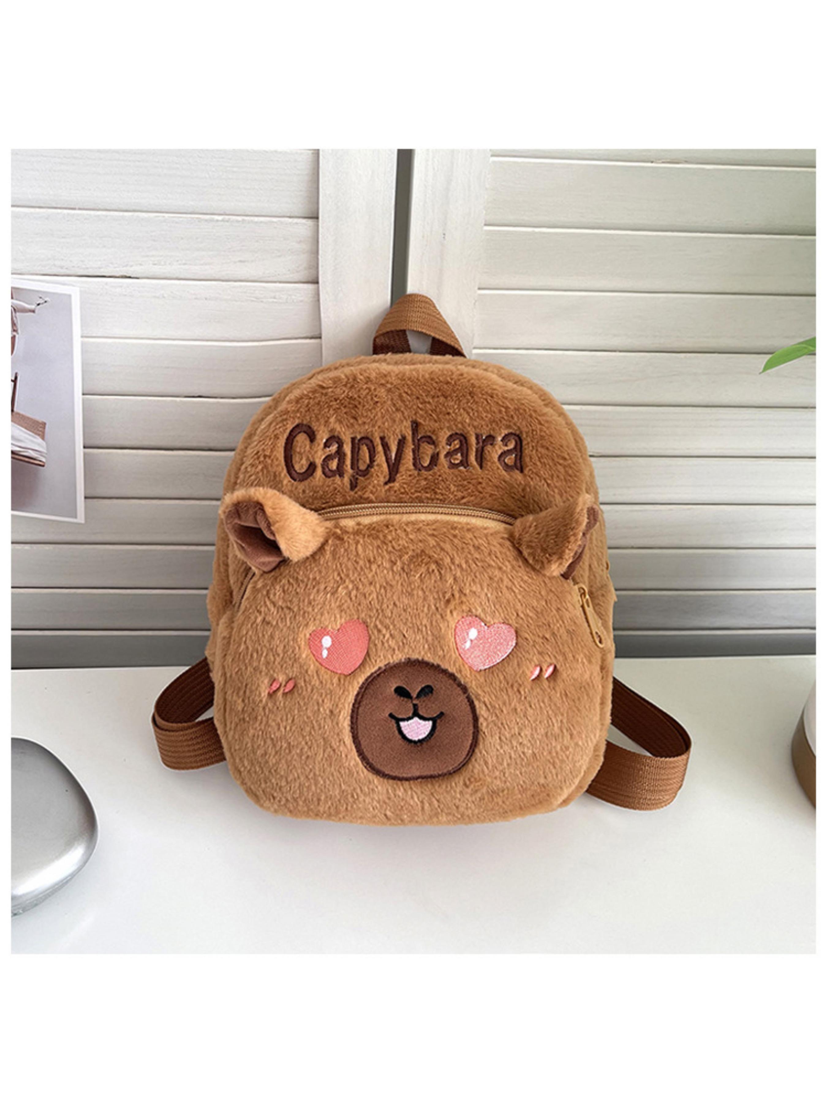 Cartoon Capybara Backpack, Plush Toy Backpack, Fun and Durable Design, Perfect Gift for Kids, Ideal for School and Playtime