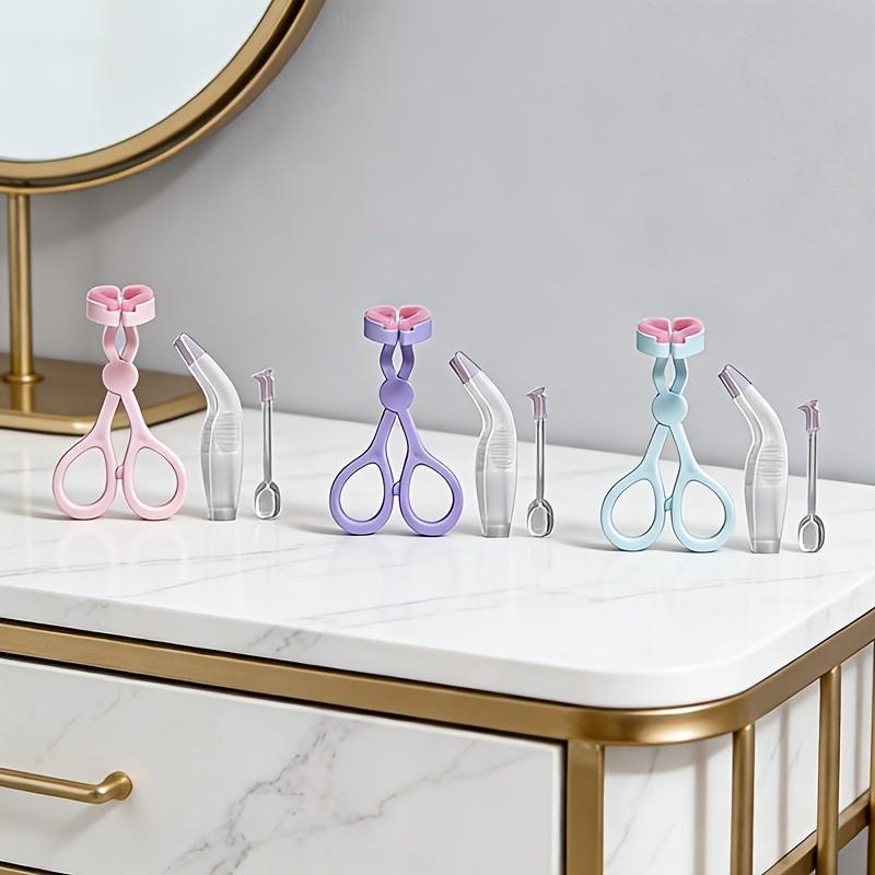 3-Piece Contact Lens Removal Tool Set, Ergonomic Tweezers and Insertor, Suitable for Soft and Hard Lenses, Ideal for Daily Use and Travel