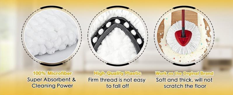 【Summer Vibes】Spin Mop Replacement Heads Compatible with Oceda EasyWring 1-Tank System, 30-58" Mop Handle,Scrub Brush and Base Combo Set,Mop Refills Easy to Replace and Cleaning,graduation gifts,class of 2026 gifts,household essentials 【Summer Vibes】Spin Mop Replacement Heads Compatible with Oceda EasyWring 1-Tank System, 30-58" Mop Handle,Scrub Brush and Base Combo Set,Mop Refills Easy to Replace and Cleaning,graduation gifts,class of 2026 gifts,household essentials