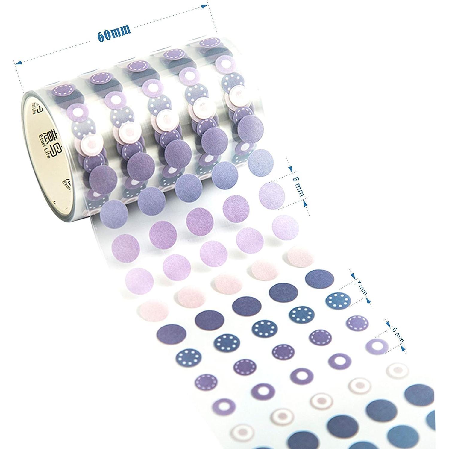 6 Rolls Circle Stickers - Colorful Circles Stickers Pack - Translucent Color Coding Dots Labels -  Color Code Sticker, for Customizing Planners  Calendar