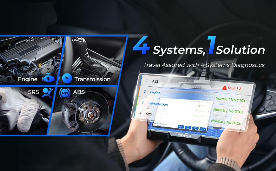 OBD2 Scanner TOPDON AD600S Scan Tool, Code Reader Vehicle Diagnostic Portable Car Automotive