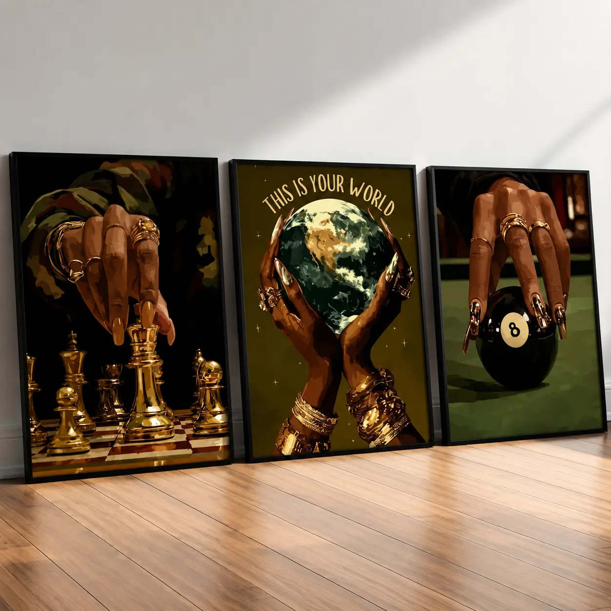 Motivational Black Woman Canvas Poster |   Inspirational Wall Art for Bedroom, Office & Living Room Decor