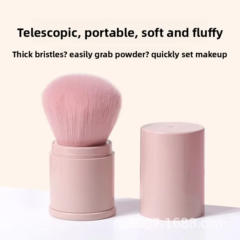 QS07 Pink Retractable Blush Brush