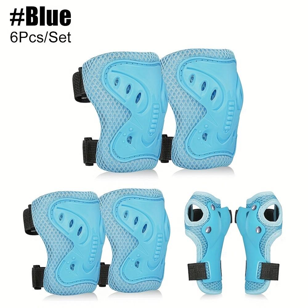 Lightweight Breathable Protective Gear Set, Knee Elbow Wrist Guards, Adjustable Velcro Design, Outdoor Safety Equipment