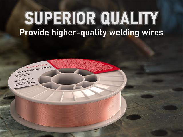 YESWELDER ER70S-6 Carbon Steel MIG Welding Wire | 10LB Spool .030"/.035" Diameter Solid Gas MIG Wire for All Postion Welding