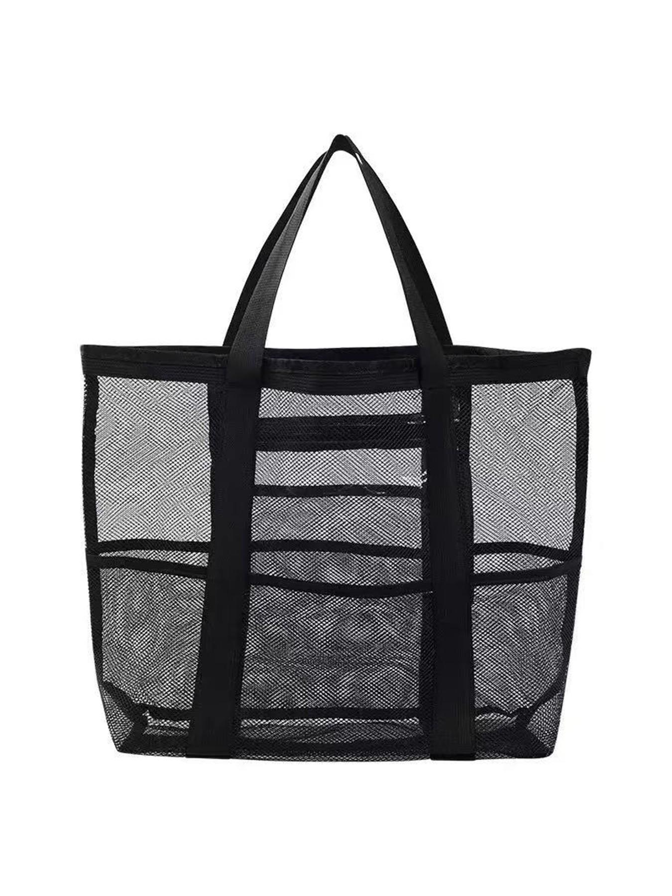 Women's Beach Bag, Casual Hobo Pool Bag with Zipper Inner Pocket, Foldable Swim Tote for Vacation Essentials, Stylish and Practical