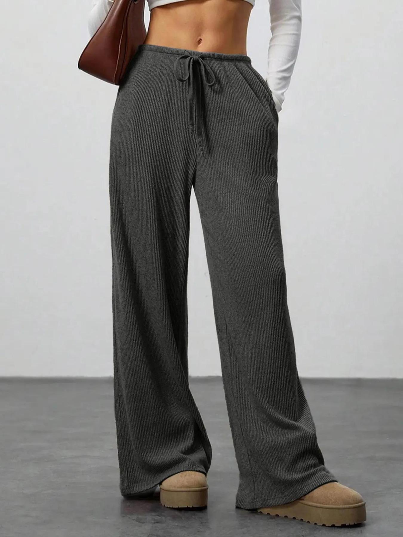 High Waist Comfortable Wide Leg Casual Jogging Pants, Versatile Athletic Trousers for Relaxed Fit, Ideal for Everyday Wear, Athleisure Casual Bottoms, Athleisure Style Bottoms