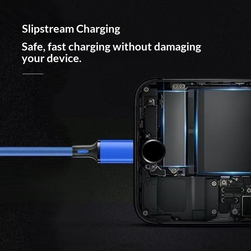 100w Four-In-One Braided Fast Charging Cable, USB Quick Phone Charger, Compatible with iPhone Oneplus Xiaomi Dual Type-C iOS Micro Interfaces