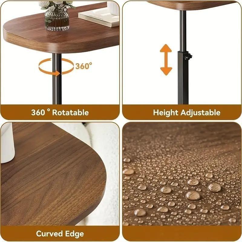 Portable Standing Desk for Home, Height Adjustable & Flipable, Sit Stand Dual Use, Bedside Tea Storage, Practical Furniture, Holiday Gift