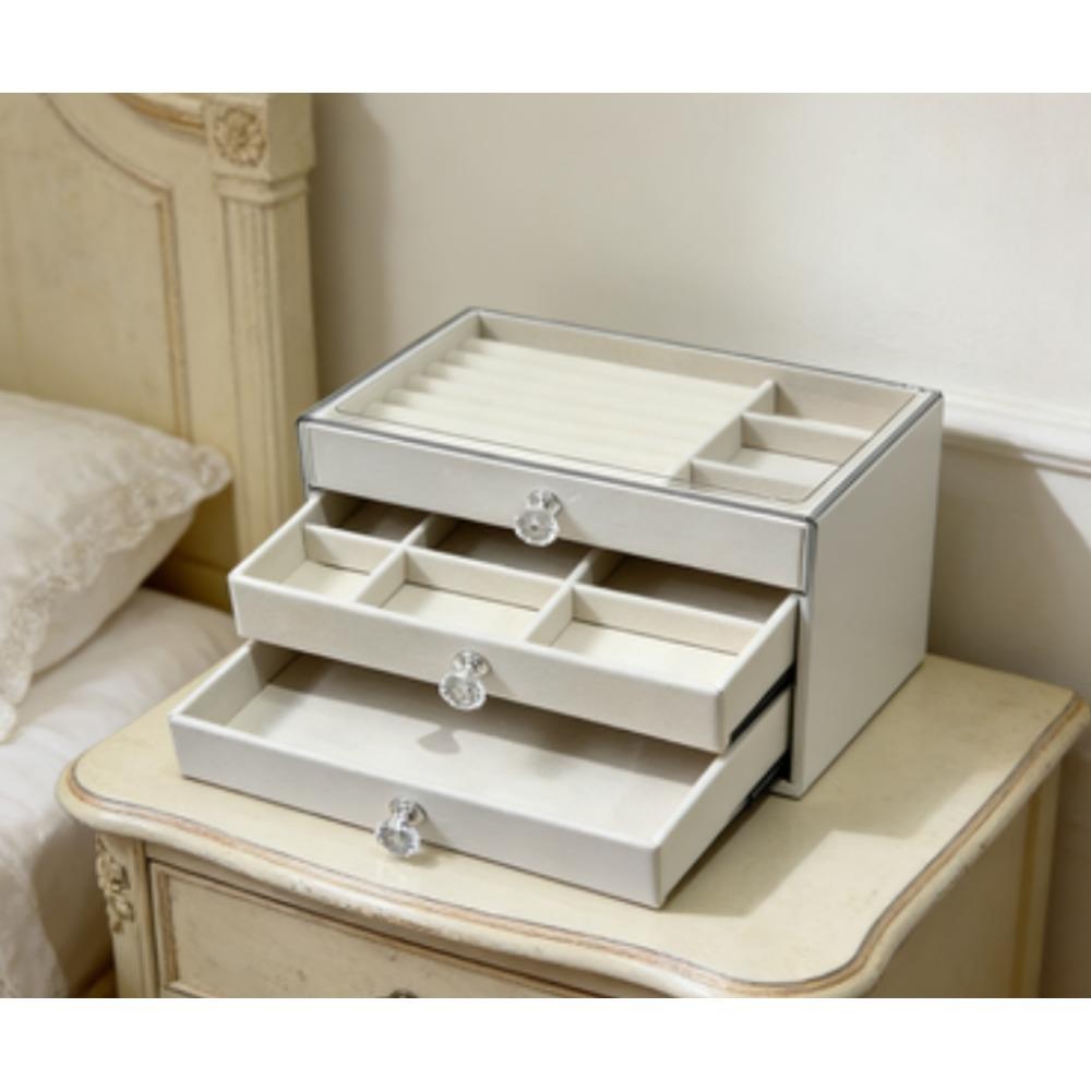 Multi-layer jewelry storage box with drawers, suitable as a jewelry box ...