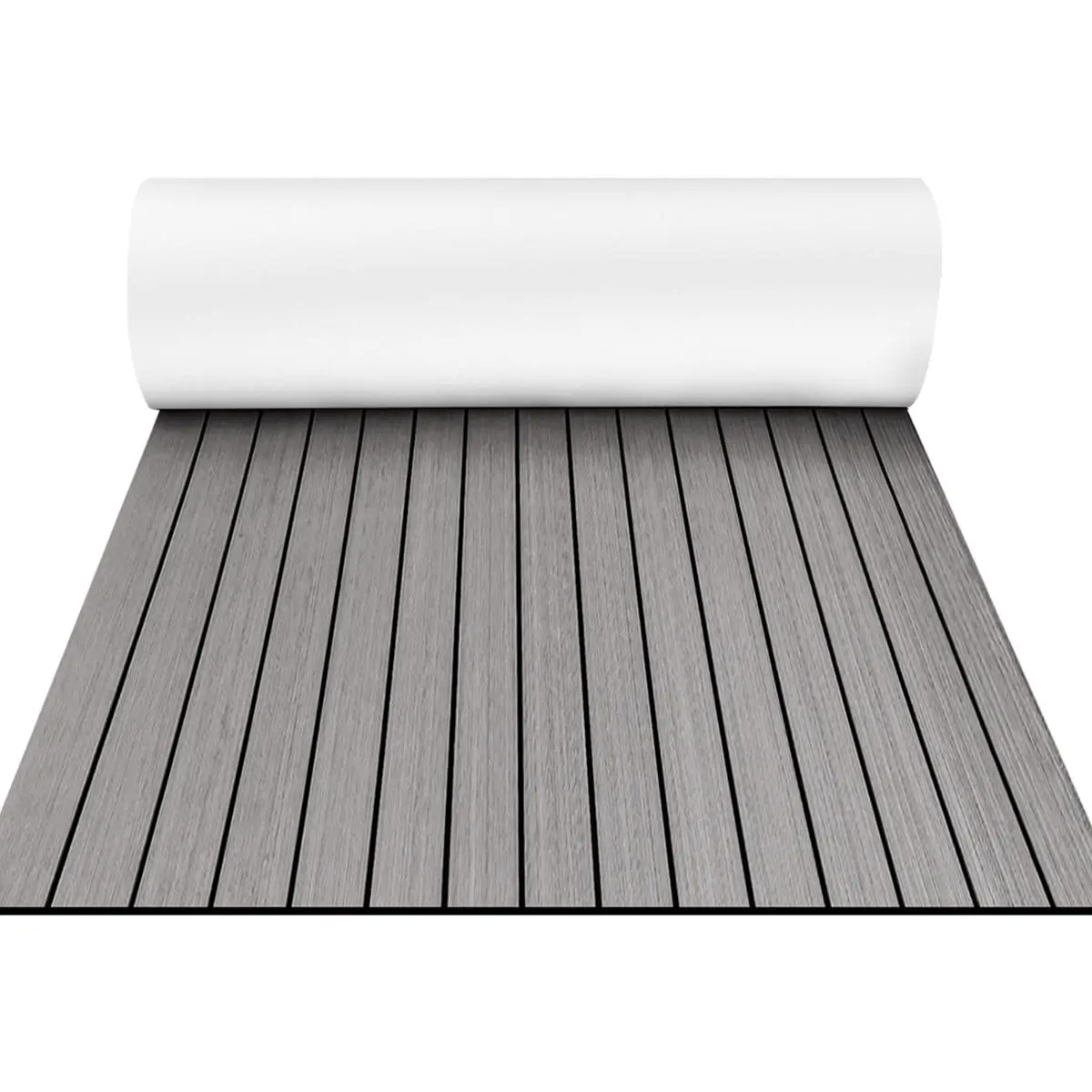 EVA Foam Rubber Boat Flooring - Faux Teak Look Replacement Marine Mat Sheet, Deck Stays Cleaner, Less Deck Wear for Motorboat, Jon Boat, RV