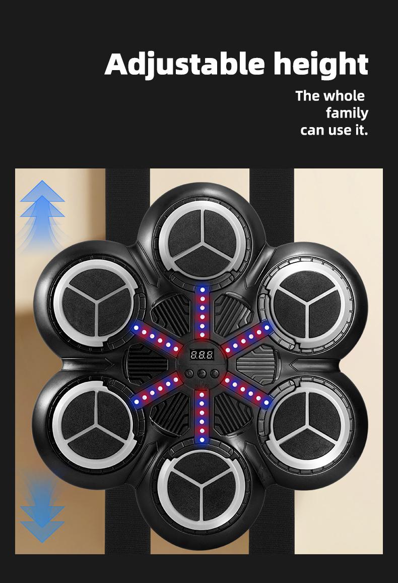 Bluetooth-compatible Punching Machine for Ages 3+, Hanging Reaction Sandbag Boxing Target, Bluetooth-compatible Music, Force Feedback, Home Gym Workout Gift, Smart Boxing Machine, Boxing Equipment