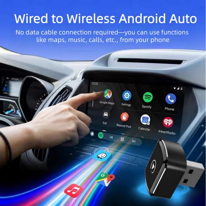 2026 Wireless Carplay Adapter for Android & Other Models, Quick Connection, No Delay, Hands-Free Calling, Suitable for 2016+ Wired Vehicles, Wireless Carplay Dongle