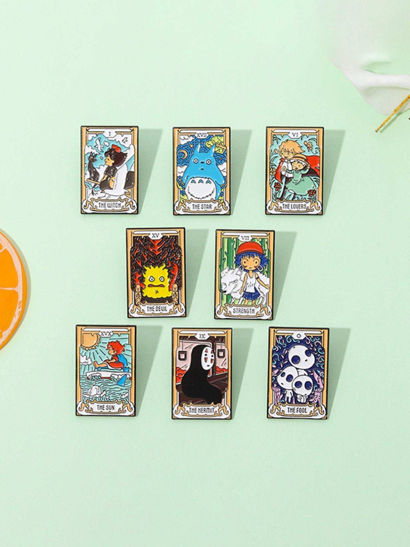 8 Piece Set Cartoon Anime Peripheral Enamel Pins Decor Pins Durable Metal Pins Classic Animation Character Alloy Brooches Lapel Backpack Badge Fashion Jewelry Accessories Gifts for Friends