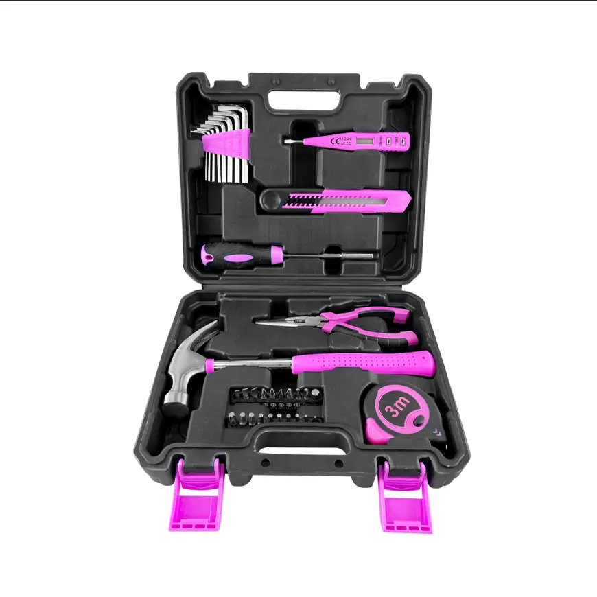 34-Piece Hand Tool Kit, Essential Tools & Hardware Set for Home Repairs