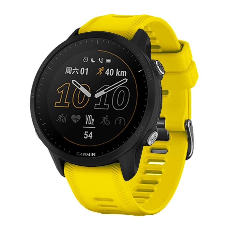 1 Pcs Casual Silicone Watch Band for Garmin Forerunner 955 Smartwatch Replacement Accessories Watch Straps (Strap Only, Watch Not Included)
