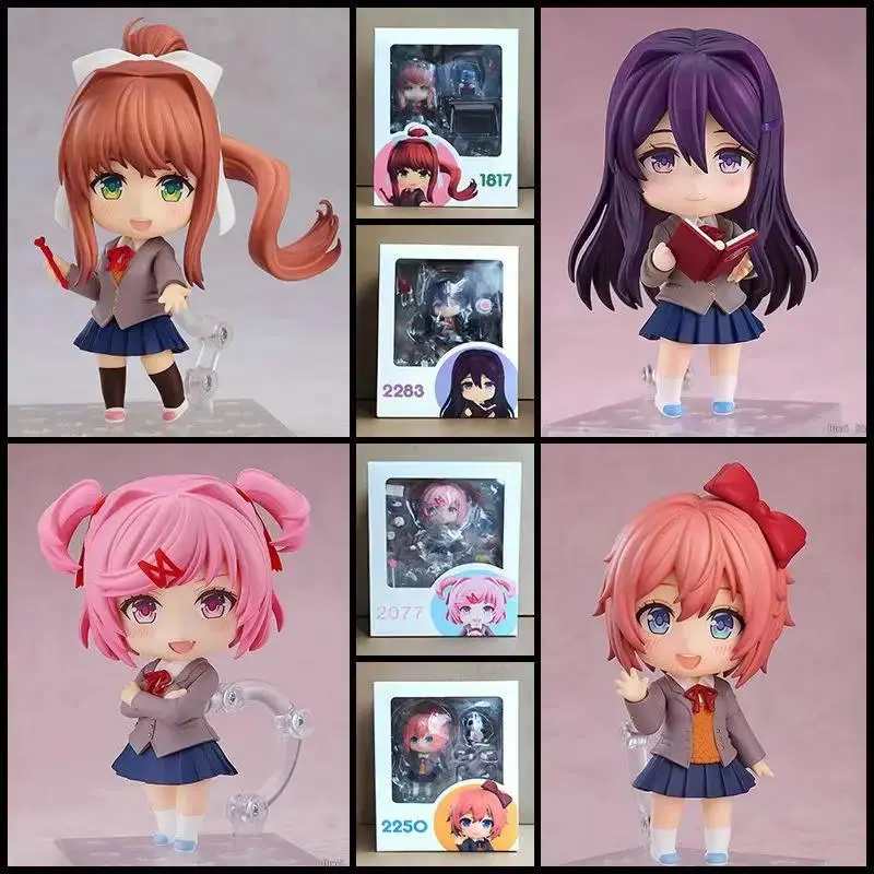 2026 hot item Q-Version Doki Literature Club ! Club! Monika Natsuki Sayori Yuri Action Figure Toys Collection Doll Christmas Gift With Box Popular toys