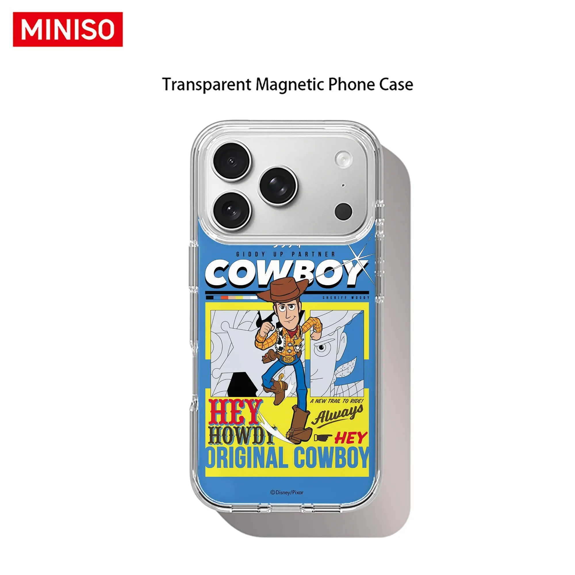 Disney Toy Story Woody Original Cowboy Sheriff Western Comic Design Phone Case Transparent Magnetic Shockproof case suitable for iphone 17 Pro Max/17 Pro/17 Air/17/16/15/14/13/12/11 Series