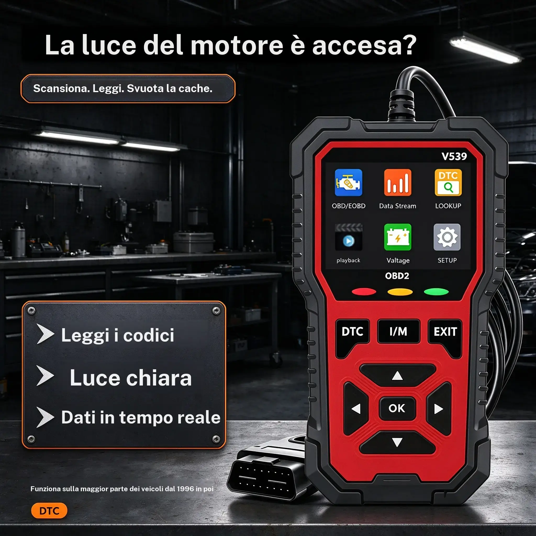 SHIELDIX Professional Compact OBD2 Scanner V539 Vehicle Diagnostic Tester, Plug In OBDII Code Reader with Live Data, Cloud Printing, Dual UI Mode for Check Engine Light on Most Cars #fathersdaygift