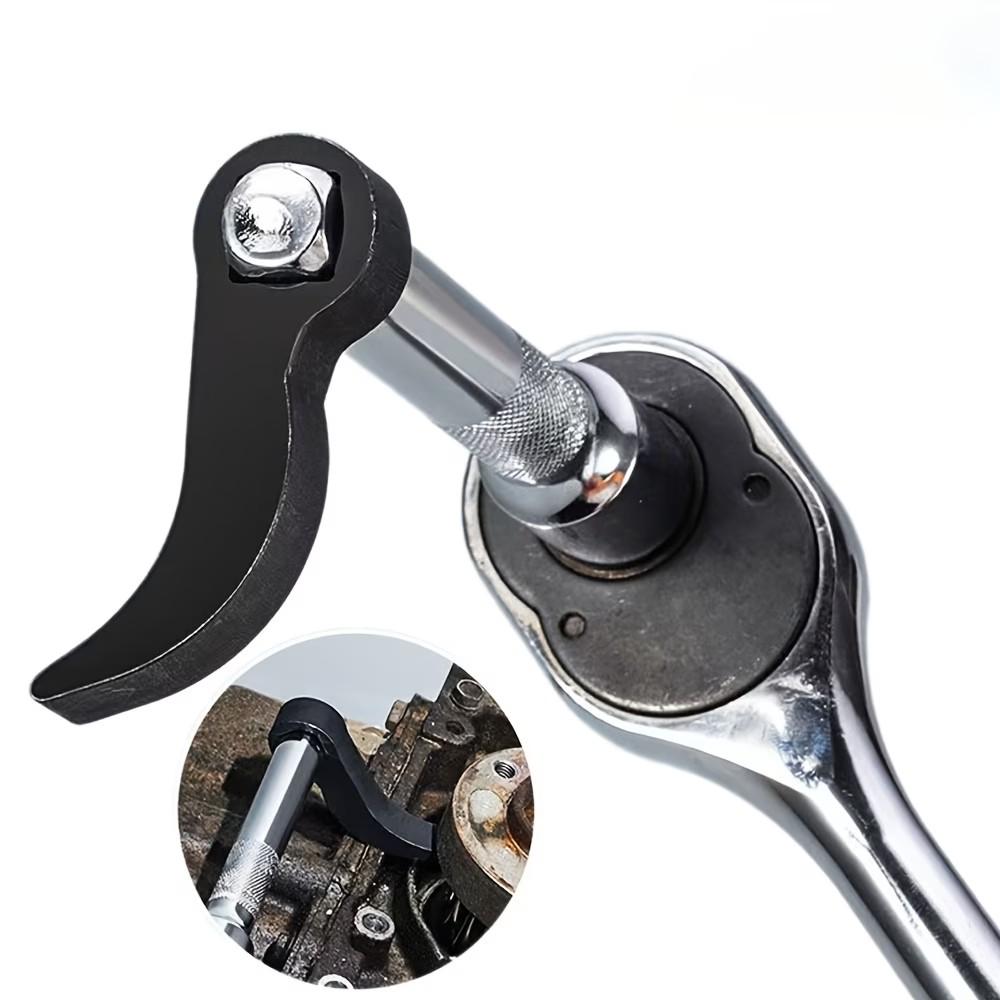 Adjustable Angle Horn Bar Adapter Tool, Carbon Steel Material, Compatible with 1/2 Torque Wrench, Half Shaft Drive Axle Removal Tool