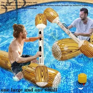 2-Piece Giant Inflatable Battle Raft Pool Game, Unisex Float Toy for Kids & Adults, Perfect for Pool Parties, Beach, Summer Outdoor Fun