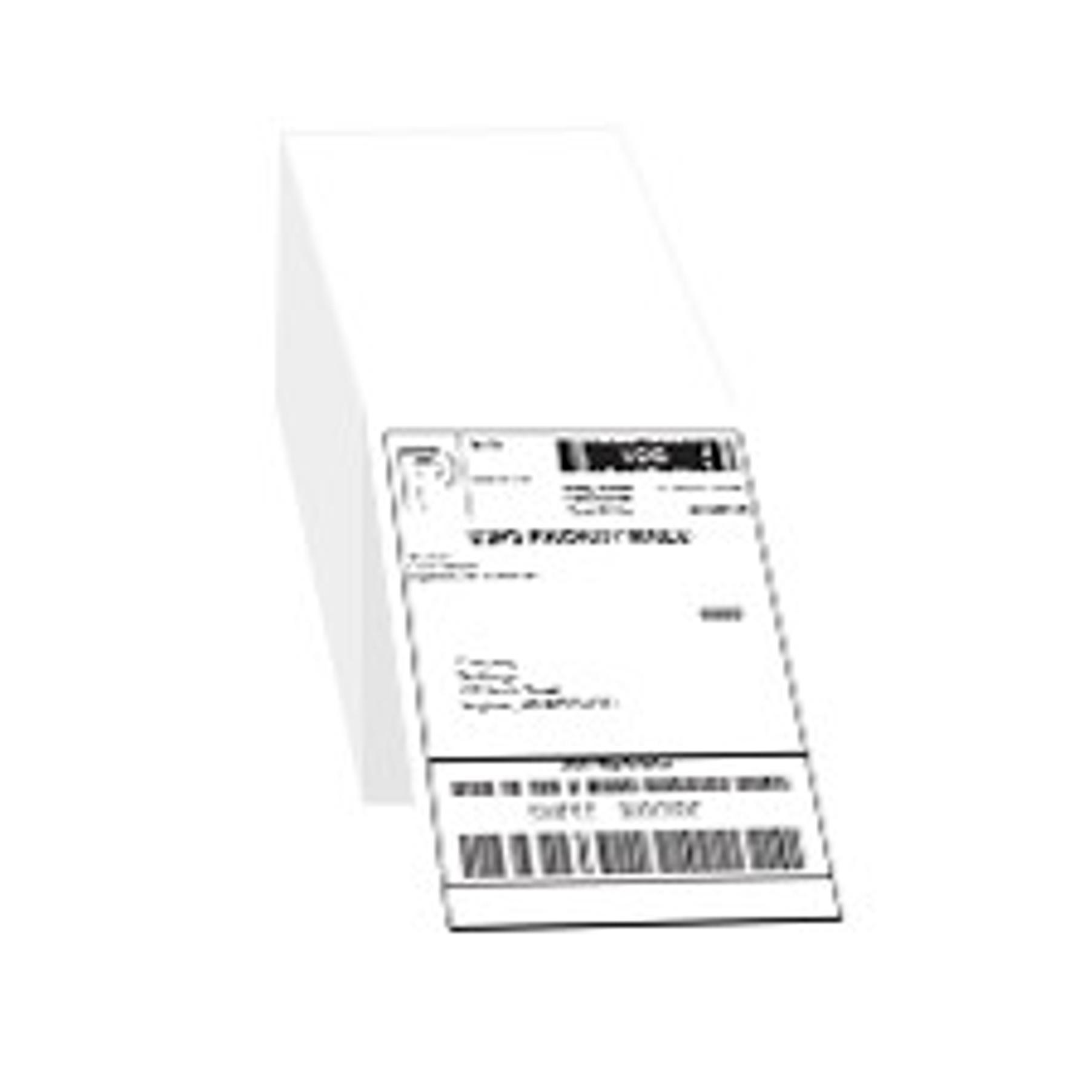 4x6 Direct Thermal Labels (1000 Labels) 4" x 6" Perforated Shipping Labels Compatible with Zebra Printers Fanfold Thermal Label Stickers for Shipping Packages - 1 Stacks White Labels