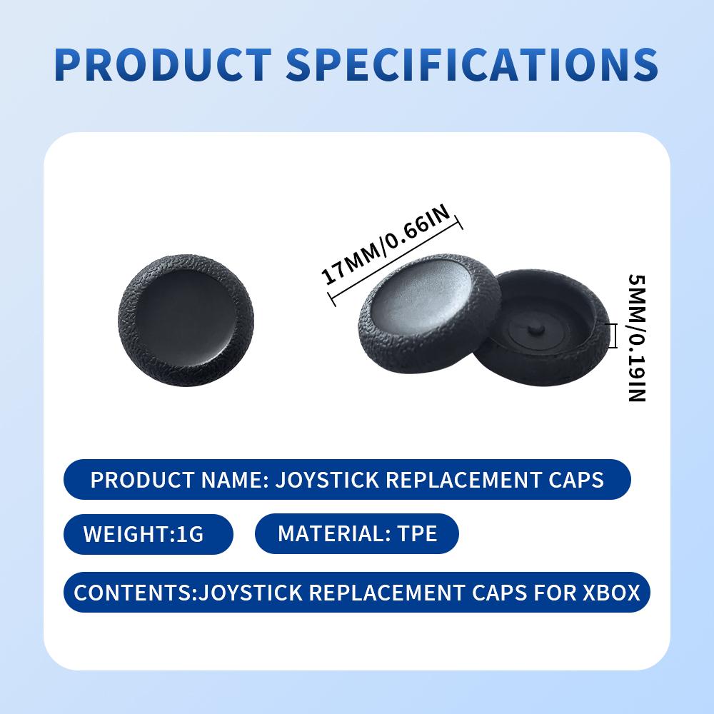 Replacement Thumbstick Mushroom Head for Xbox One Series S/x Controller, Wear-Resistant Repair Parts, Durable Gaming Accessory
