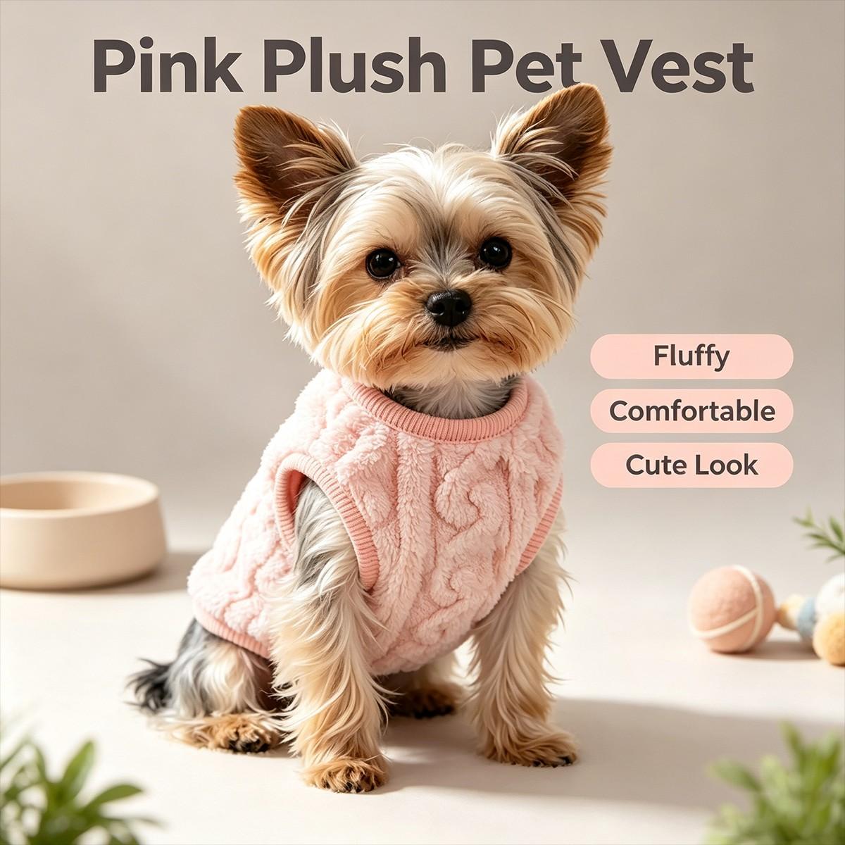Autumn Winter Thick Hemp Pattern Pet Sweater, Soft Skin-Friendly Fabric, Slim Fit, Suitable for Small Dogs Cats, Home Outdoor Warmth Puppy Sweater