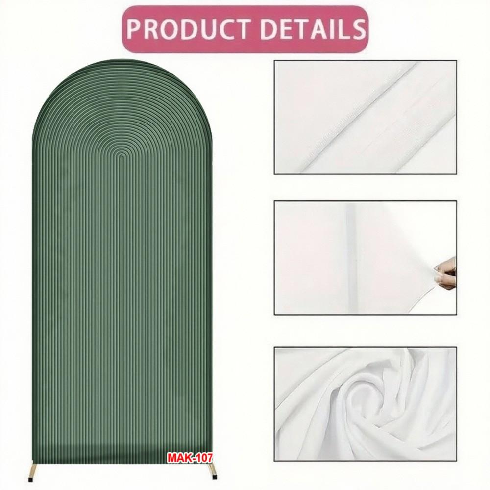 Green Ripple Arch Backdrop Cover 2-Sided Stretch Spandex Fabric for Birthday Party Baby Shower Decorations Background