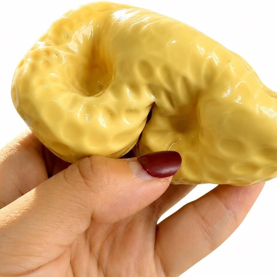 Peanut Squishy Toy (1pc), Food-Shaped Stress Relief Fidget, Large Non-Rebound, Soft Texture, Shapeable Fidget for Adults, Perfect Gift