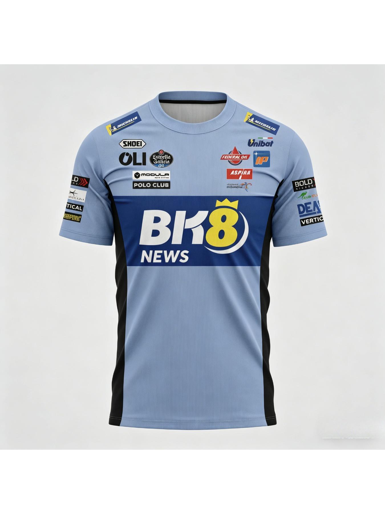 Motorcycle Racing 73 ALEX 2025 BK8 Team Uniform Fan Breathable Sportswear Men's and Women's Round Neck Short Sleeve Large Children's Sports T-shirt