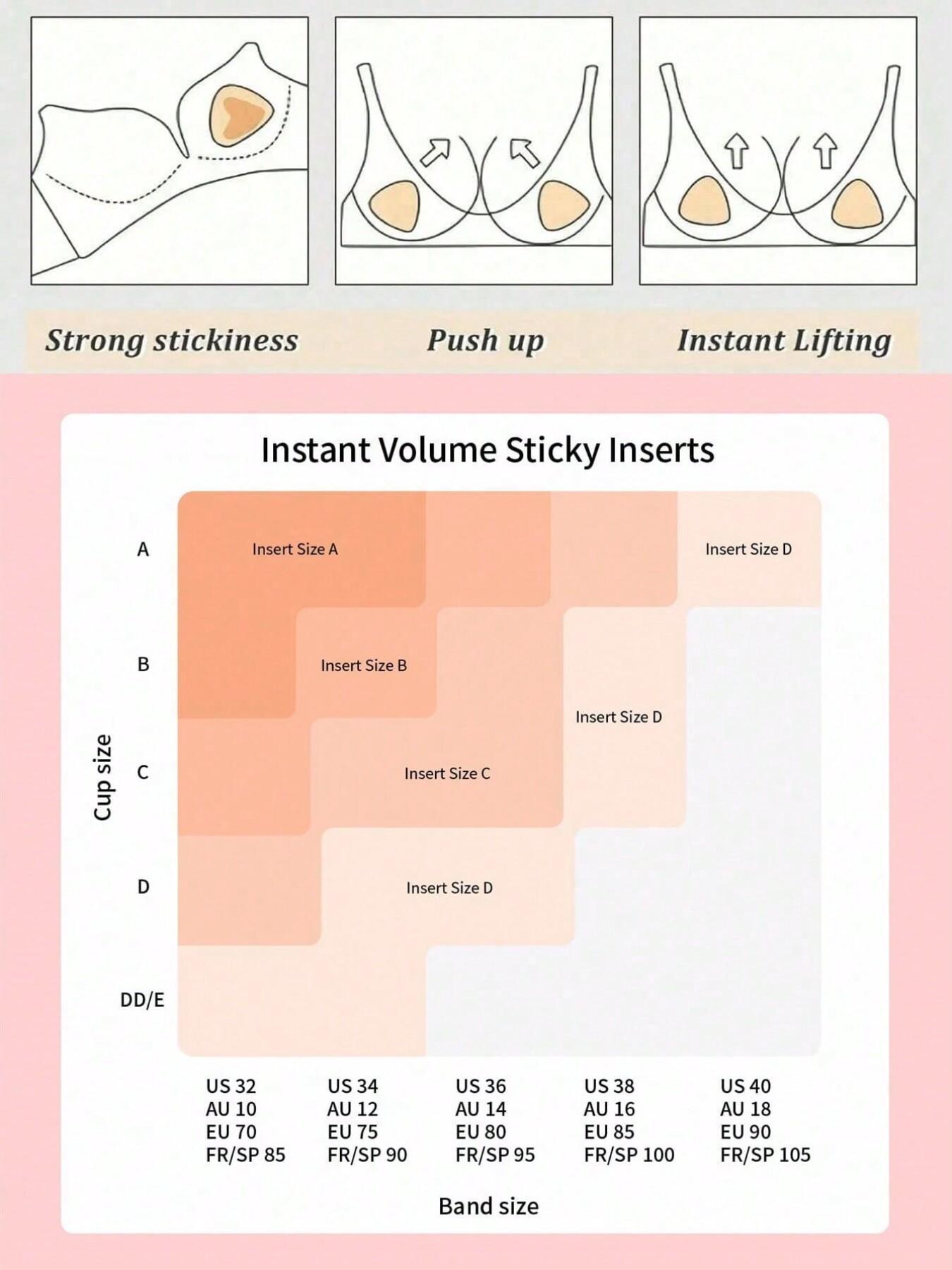 Women's triangular double-sided bra pad inserts, thick nipple covers, invisible and stay in place, double-sided adhesive nipple pads, double-sided self-adhesive, super strong stickiness, makes small breasts look bigger, gathers, prevents nipple show-throu