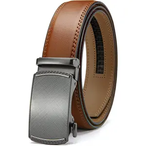 Mens Belt Leather Ratchet Belt - Customizable , Eftless Style (35mm)