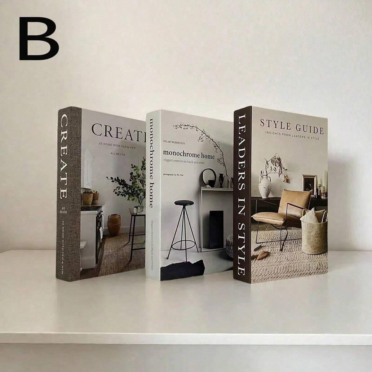 Modern Foldable Fake Book Set, Minimalist Home Office Decor, Fashionable Desk Ornament, Easy Assembly Required, Stylish Solution