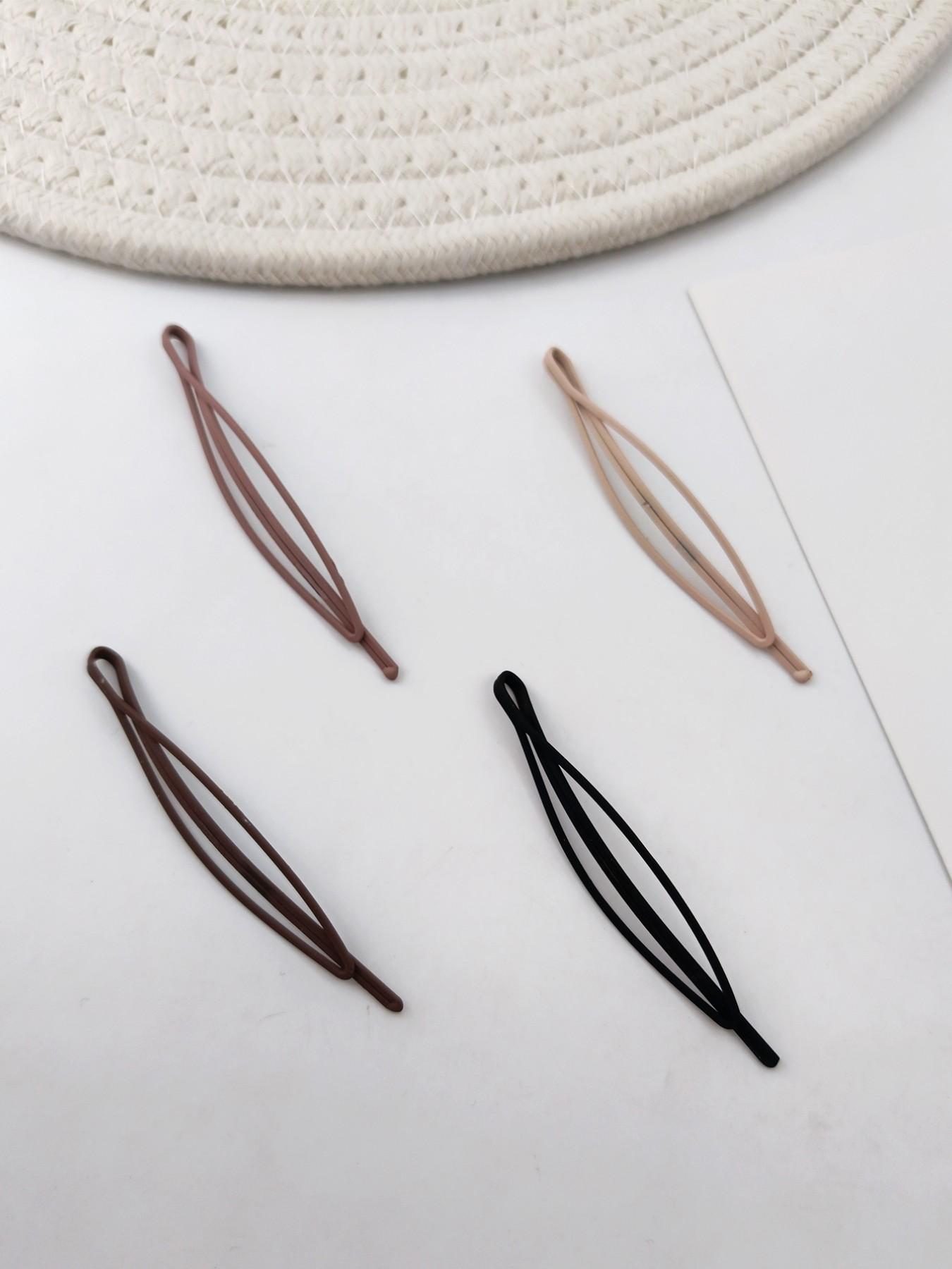 1 Pack 4 Pcs 7cm Sharp Oval Hair Clips, Simple Elegant Hair Accessories, Suitable for Various Hairstyles, Enhance Your Look