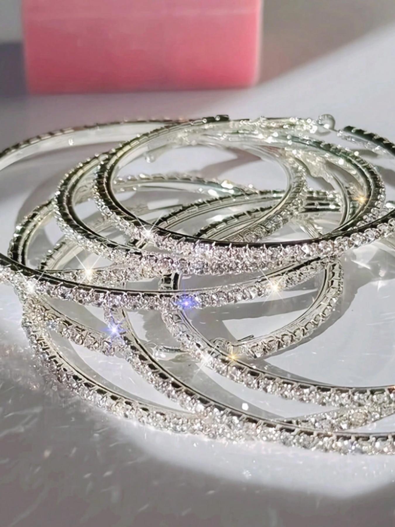 Elegant Geometric Hoop Earrings Set for Women, 16 Pcs Irregular Design, Creative Personalized Fashion Jewelry, Hollywood Style, Elegant Minimalist Earrings