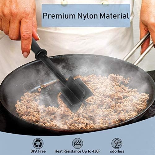 Meat , 5 Ground Beef Masher, Heat Resistant Meat Masher Tool for Hamburger Meat, Ground Beef, Turkey and , Nylon Hamburger Utensil Non-scratch Utensils Meat , 5 Ground Beef Masher, Heat Resistant Meat Masher Tool for Hamburger Meat, Ground Beef, Turkey and , Nylon Hamburger Utensil Non-scratch Utensils