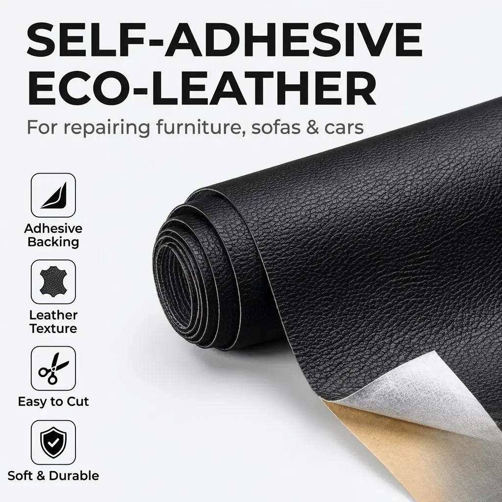20x54 in Self Adhesive Leather Patch Repair Tape, Waterproof PVC Vinyl Strong Adhesive, Easy to Cut Scratch Resistant Repair for Car Interiors and Furniture Upholstery