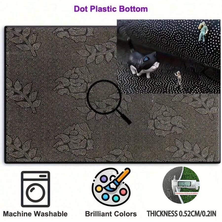 1PC Rectangular Tiled Area Rug, Easy to maintain, easy to clean, machine washable carpet floor mat, Suitable for all seasons, Home decoration, suitable for living room, bedroom, dining room, hallway, balcony, Room Decor