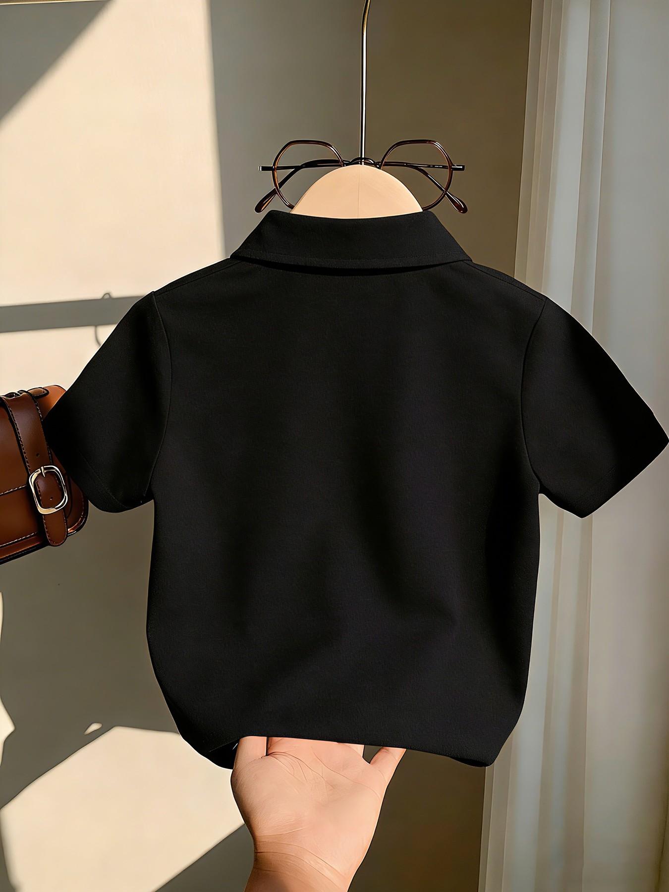 Boys' Growth Message Polo Shirt, Breathable and Comfortable, Ideal for School, Family Outing, Casual Wear, Durable and Sweat-Resistant