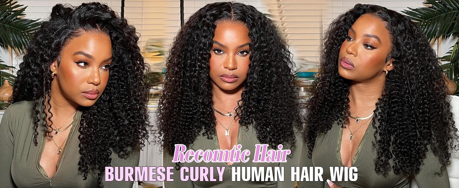 【NEW IN】Lemoda 13x6 HD Transparent Lace Front Human Hair Wigs 200 Density Pre-Cut / Pre-Plucked Brazilian Burmese Curly Lace Frontal Wig With Tiny Knots